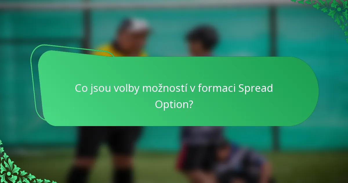 Co jsou volby možností v formaci Spread Option?